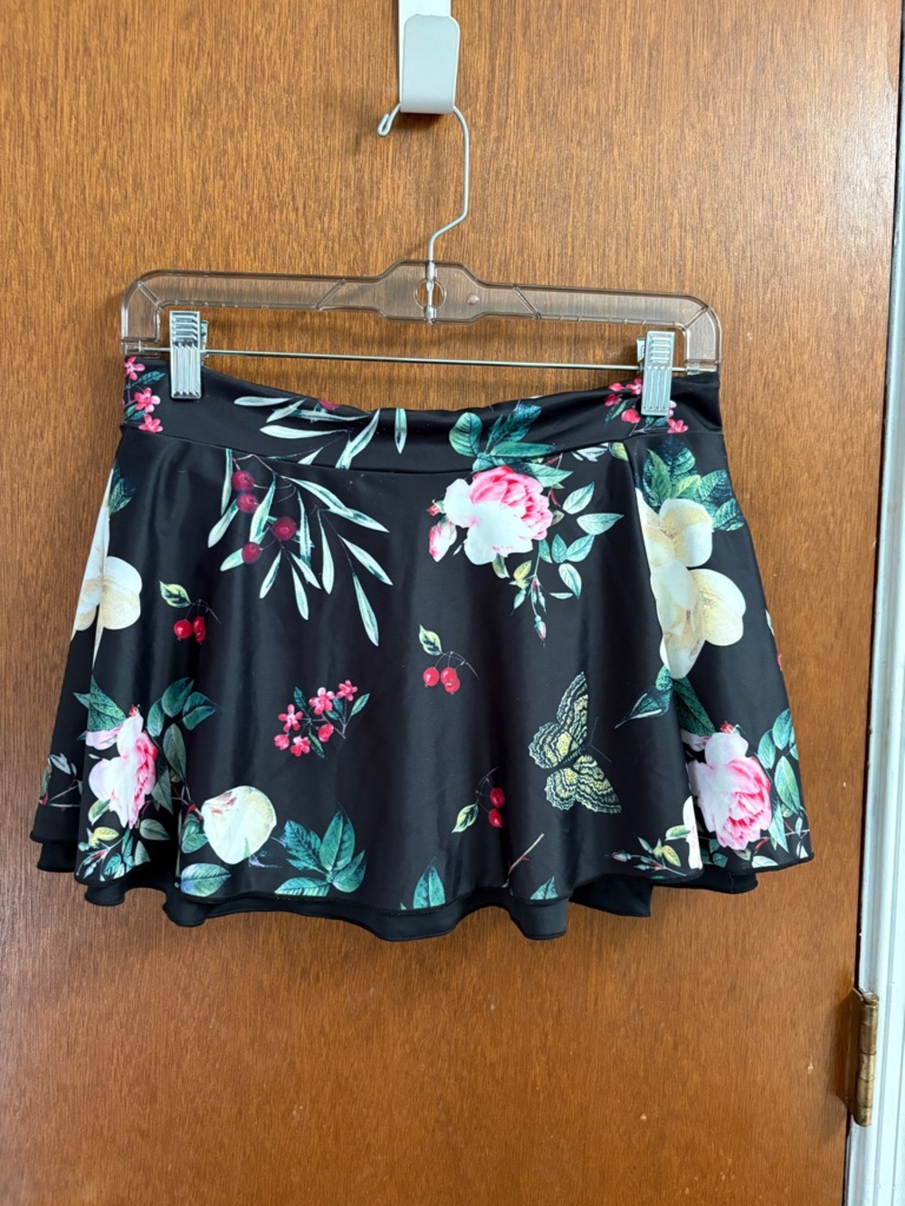 NWT Nine West Reversible Black Floral Swim Skirt - Picture 10 of 10